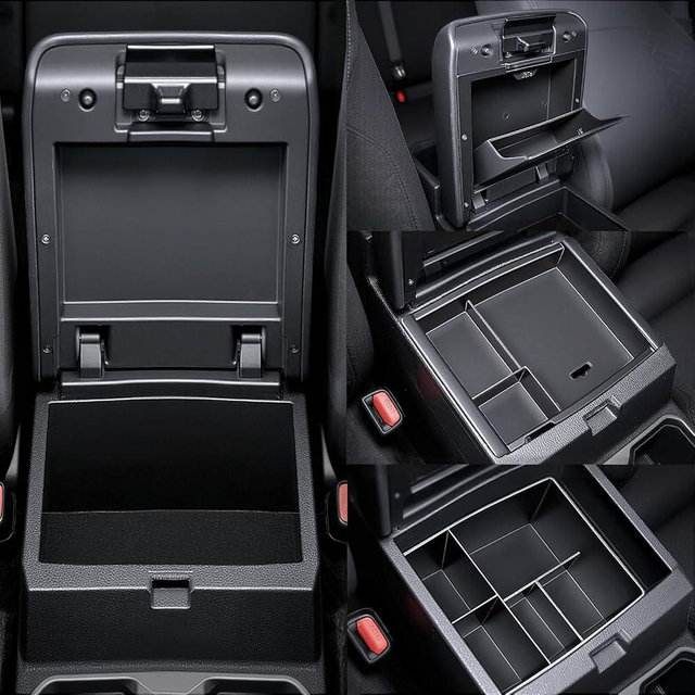 Carlimeki Center Console Organizer (3-piece set) for Tacoma 4th Gen (2024-2026) - Not for Hybrid - for Tacoma Accessories