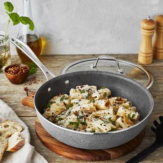Capri Granitium Aluminum Nonstick Perfect Pan with Lid
