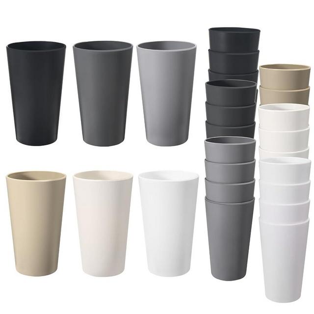 24 Pcs Unbreakable Plastic Cups Set, 20 oz Reusable Plastic Cups, Stackable Water Tumblers, Drinking Cup for Kitchen, Outdoor, BPA-free, Dishwasher Refrigerator and Microwave Safe (20 oz, 6 Colors)
