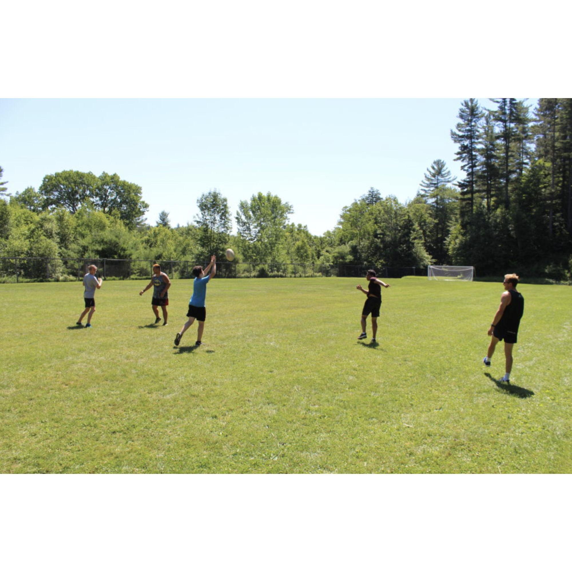 When you check in, you'll get a schedule of activities - we'll have grass volleyball as well as football games going on.