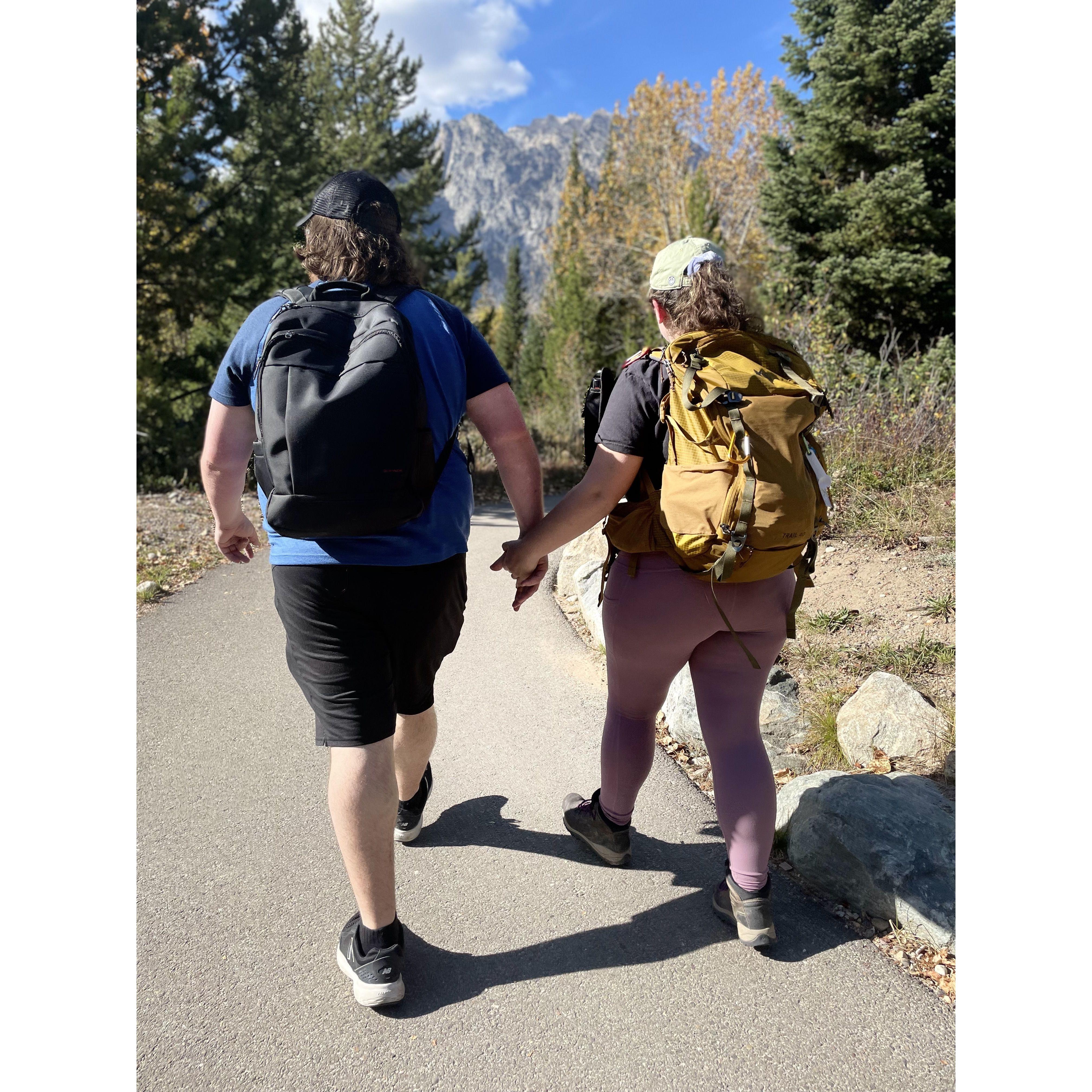 This was us starting the hike in Grand Teton before the proposal.
October 2022