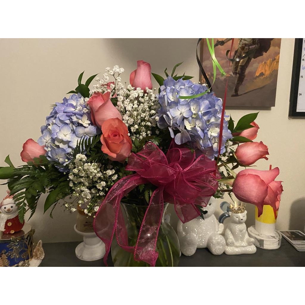 The flowers he got me for my birthday
