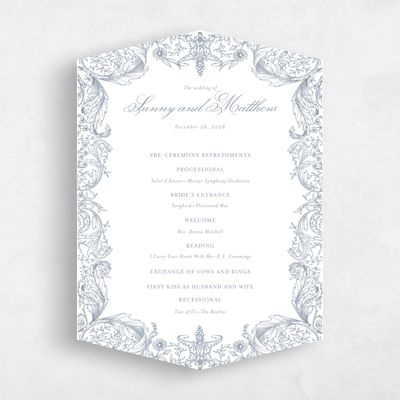 White Diamond Wedding Program - Lezzeno