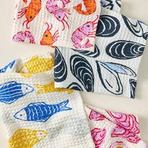 Fresh Catch Dishcloths, Set of 4