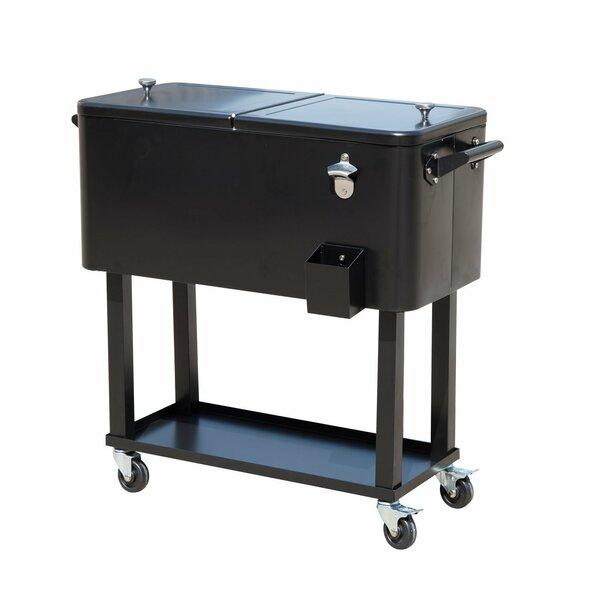 80 Qt. Rolling Portable Drink Cooler Cart