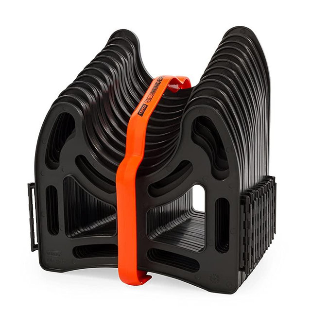 Camco 43031 10ft Sidewinder RV Sewer Hose Support, Made from Sturdy Lightweight Plastic, Won't Creep Closed, Holds Hoses in Place, No Need for Straps