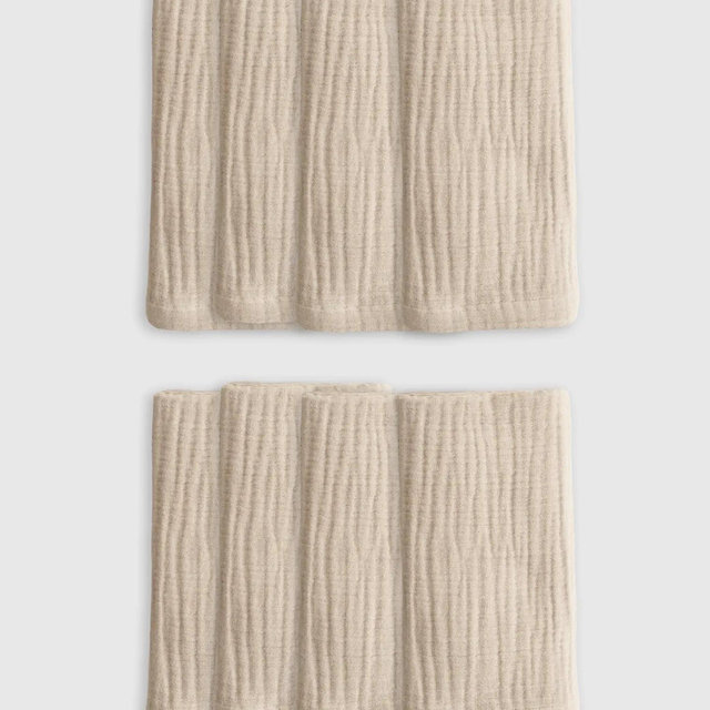 Organic Airy Gauze Napkins in Dune (Set of 8)