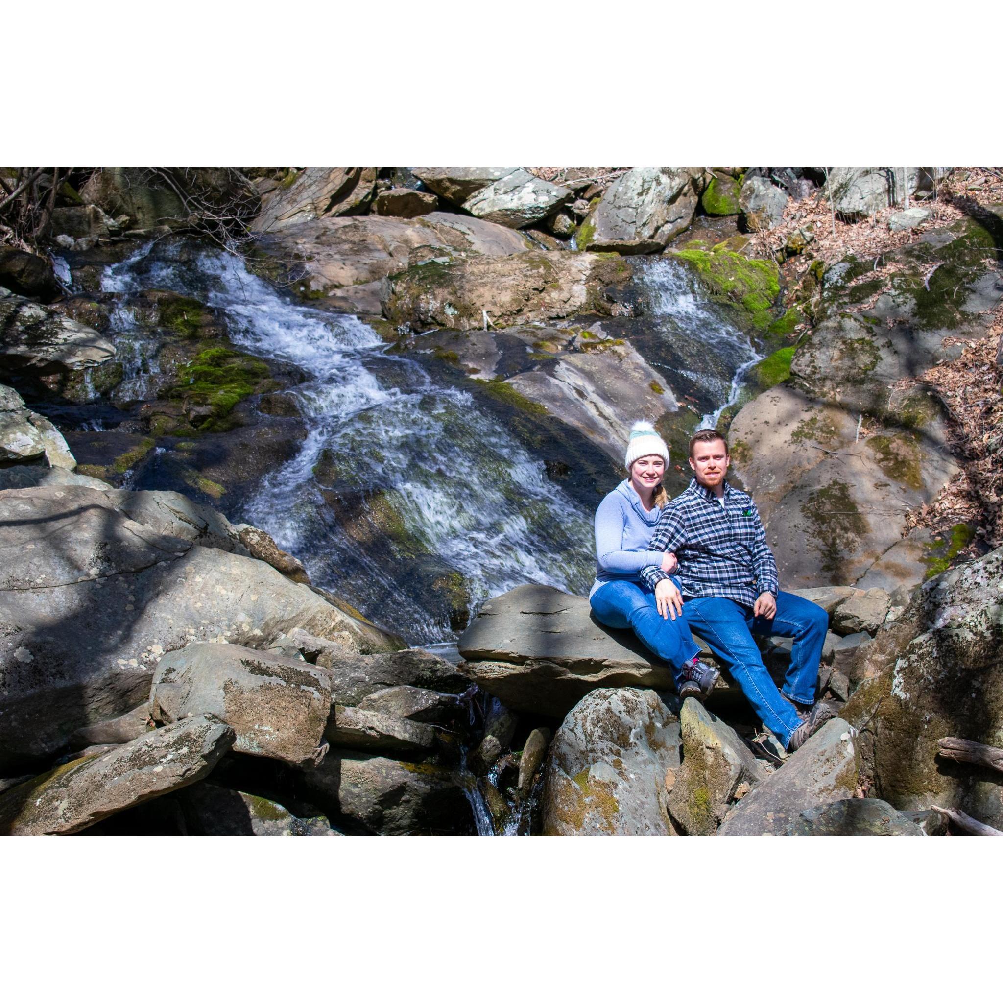 Morgan Trail hike near Wintergreen Resort, the first time Morgan had gone skiing, February 2020 - before the US locked down