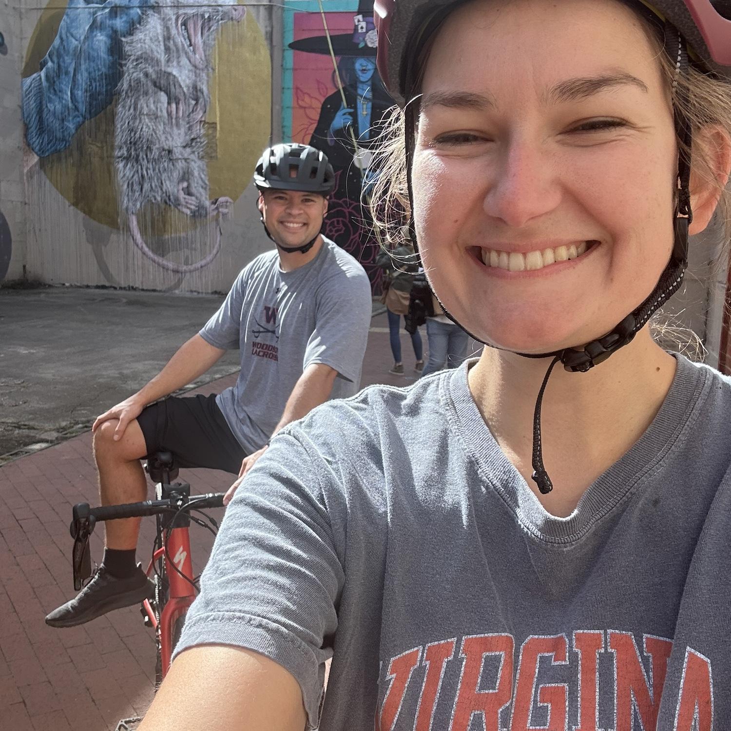 The start of many bike rides together….we quickly found out this is one of our favorite things to do together and now go biking often!!