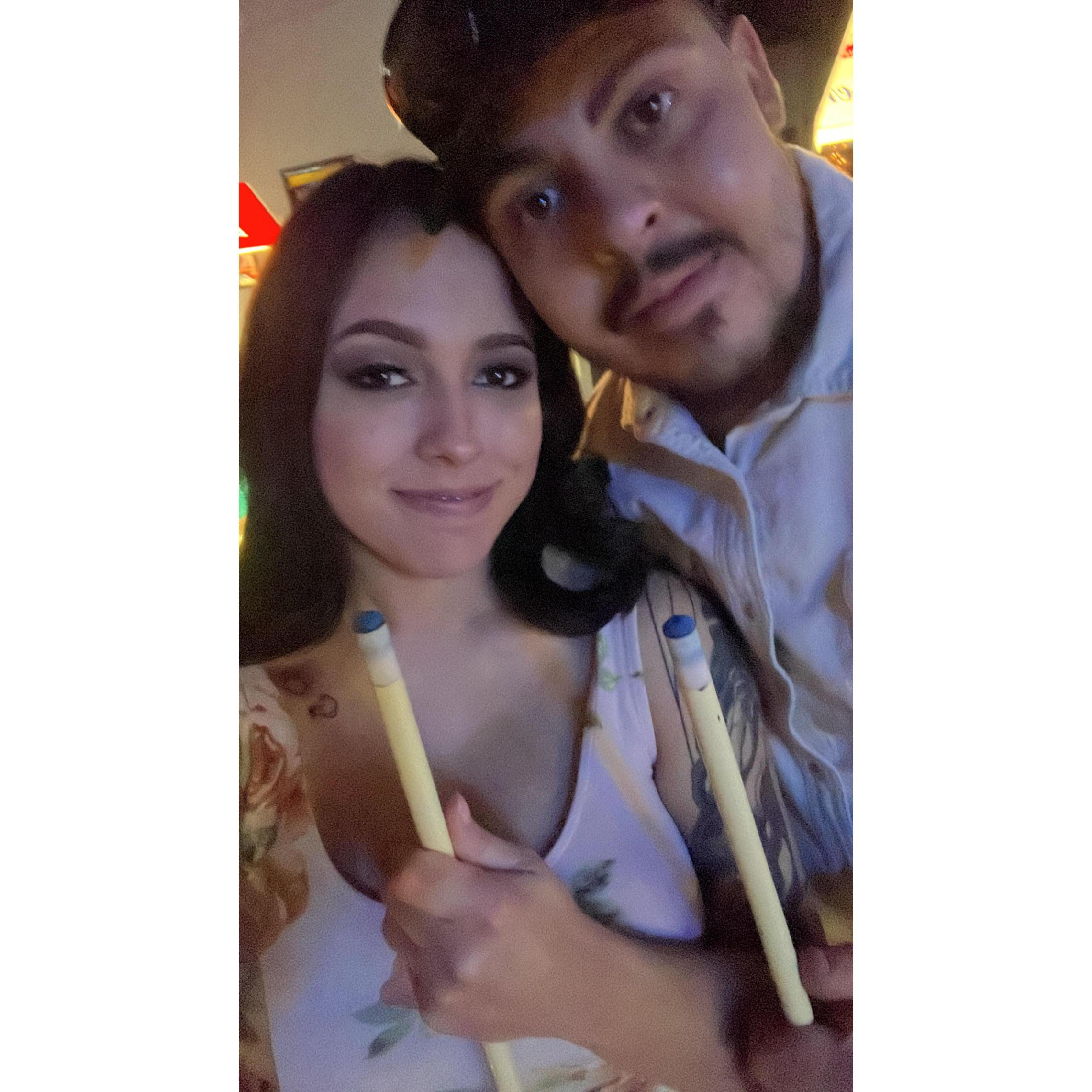 Our first date night as new parents! Of course we had to go to Special Edition for some pool!