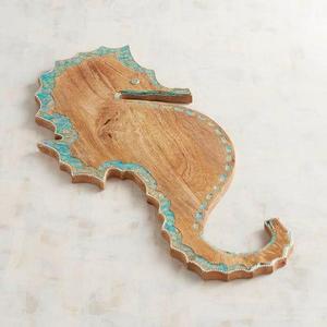 Wooden Seahorse Serving Board