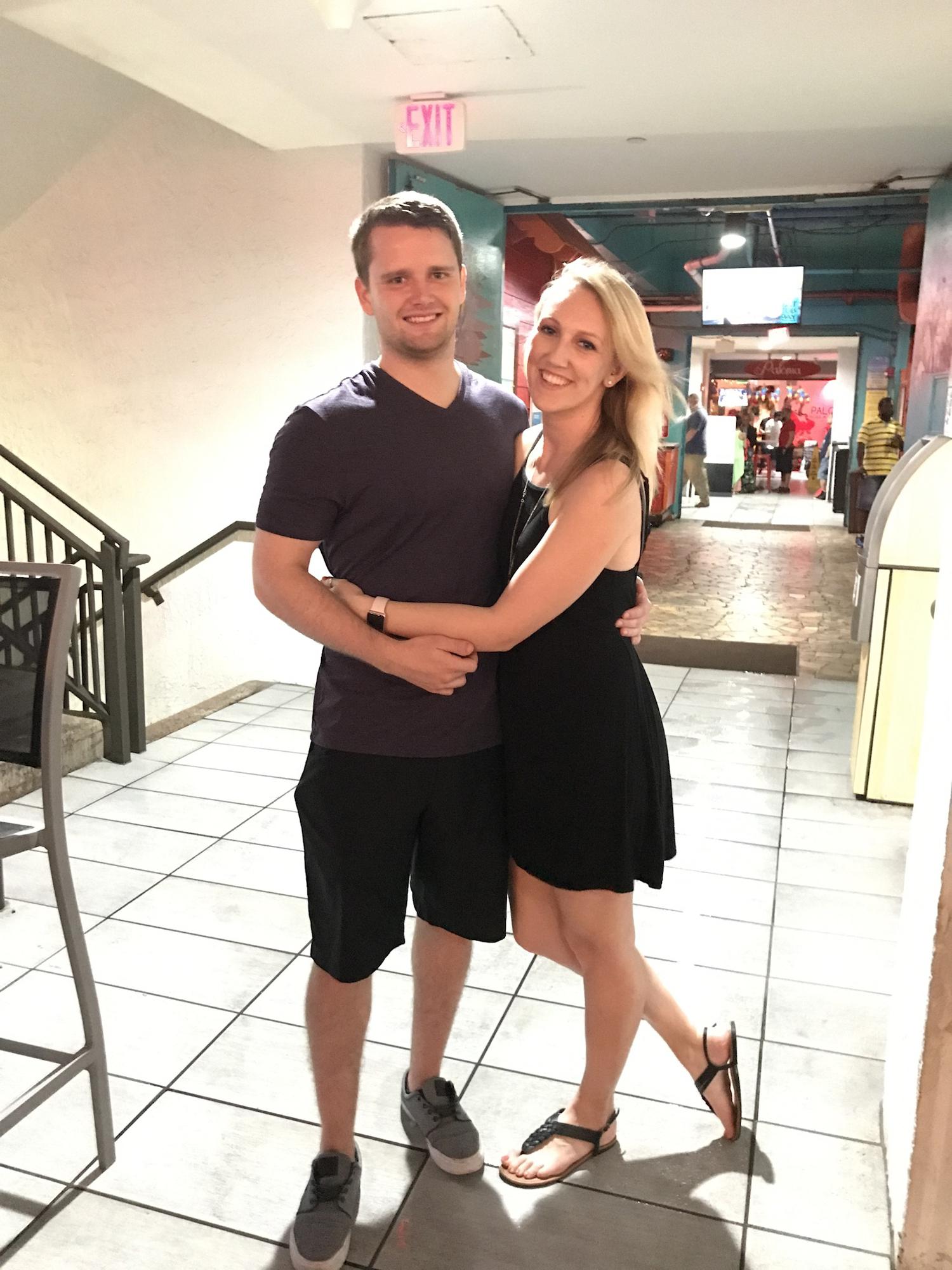 Our first photo together, February 2018