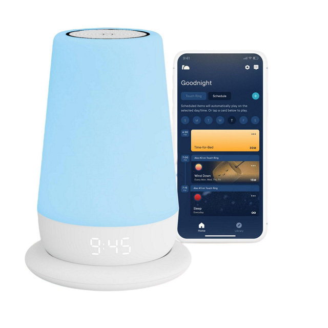 Hatch, Inc. Rest+ Unisex Baby & Kids Sound Machine 2nd Gen Child s Night Light, Alarm Clock, Toddler Sleep Trainer, Time-to-Rise, White Noise, Bedtime Stories, Portable, Backup Battery (with Charging Base) - Baby, Little Kid, Big Kid