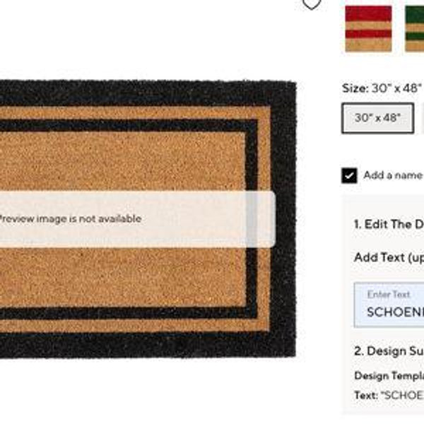 Personalized Double Frame Doormat