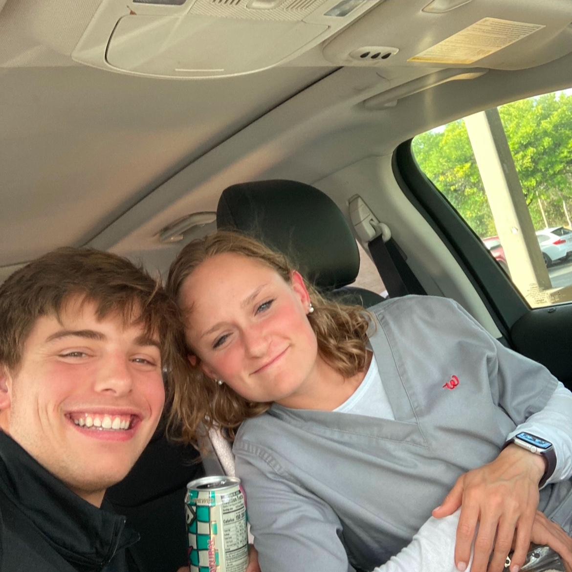 Ben always came to visit Kylee while she worked as a Pharmacy Technician at Walgreens. He either met Kylee on her lunch break or would check out at the pharmacy with a soda. Sweetie.