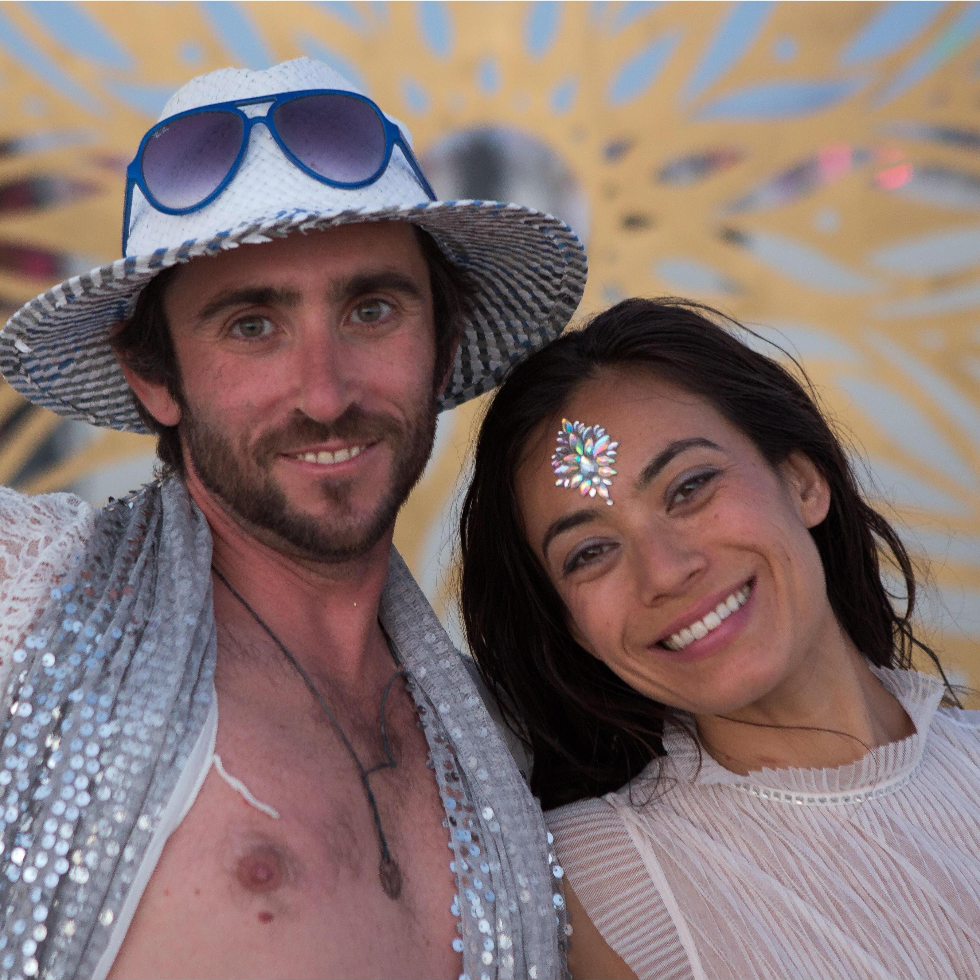 Engagement photos at burning man by the lovely Greg Liburd