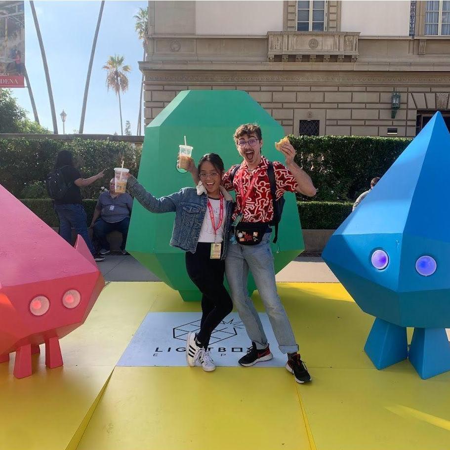 Iced coffees (of course) and posing with the Lightbox mascots!! What a fun animator/artist convention!