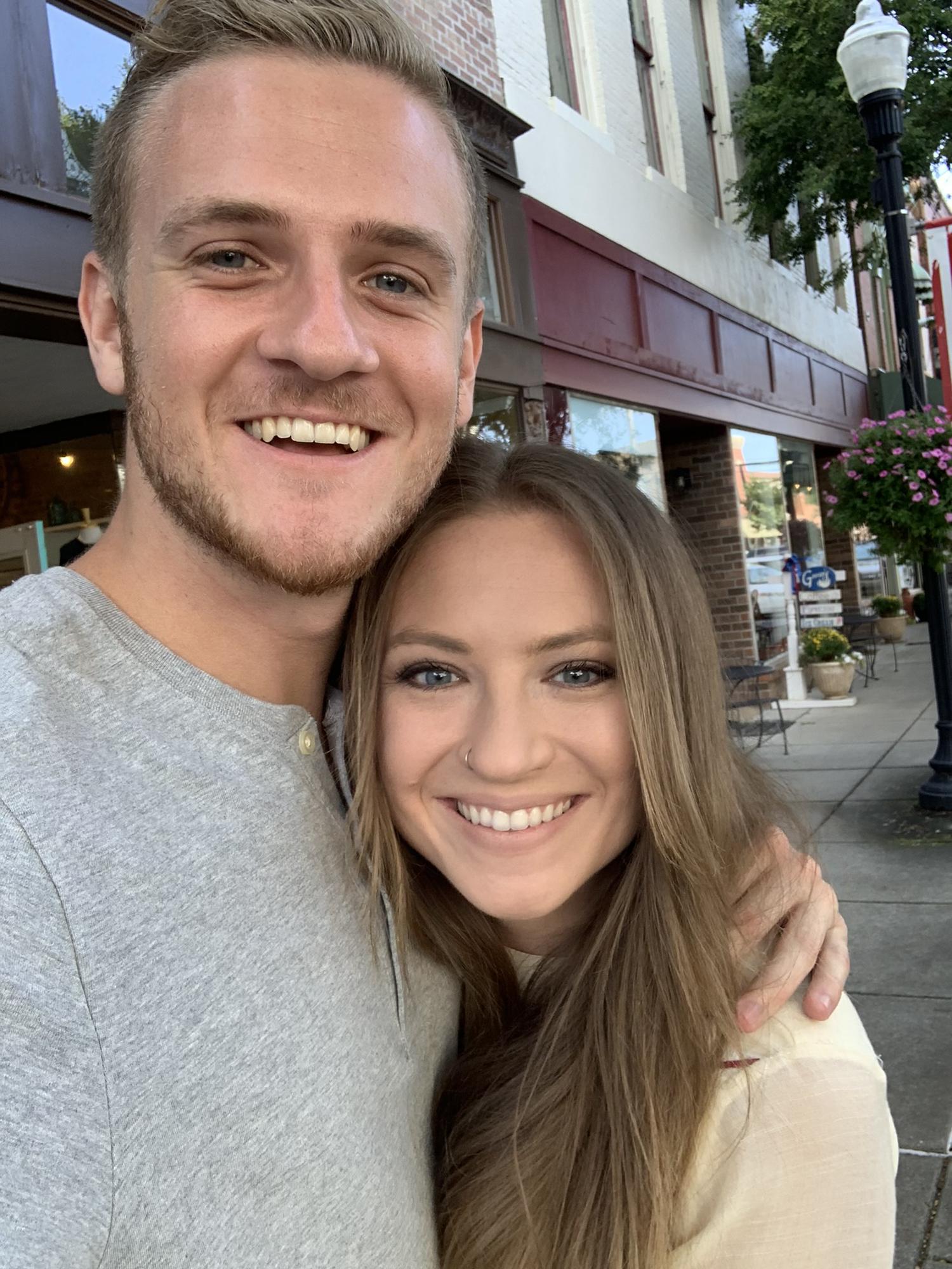 Exactly one year before our wedding day, but we had no clue.