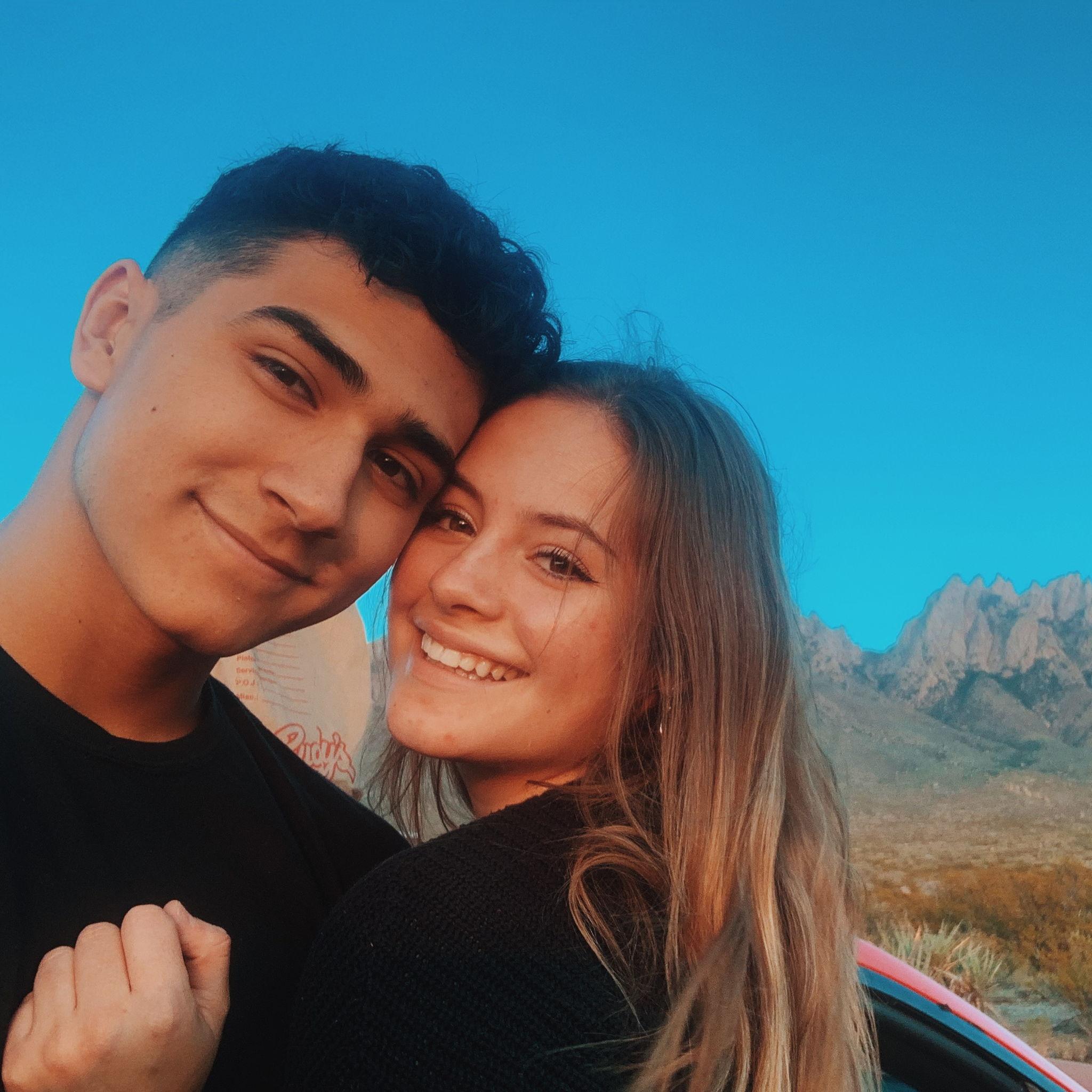 Jacob and Lexi on one at one of their favorite picnic spots: the Organ Mountains in Las Cruces :)