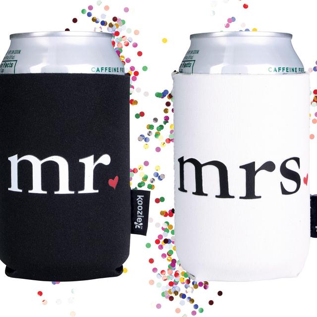 KOOZIE Mr and Mrs Can Cooler Set -Gifts for Married Couples, Wedding, Anniversary, Engagements, Bachelorette Parties