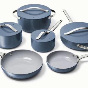Ceramic Cookware & Minis Set | Nonstick Pots & Pans Set | Non-Toxic | Caraway