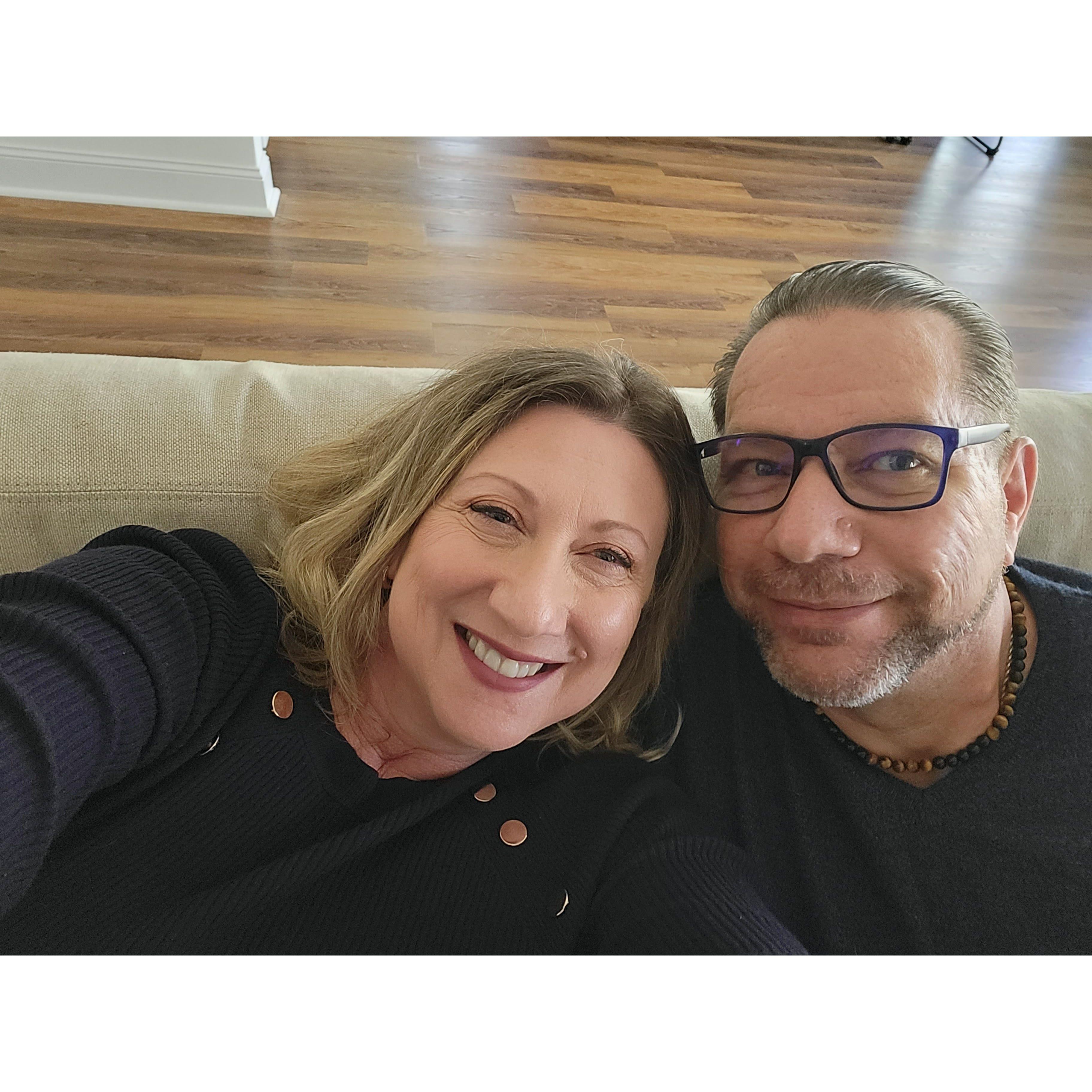 relaxing at home