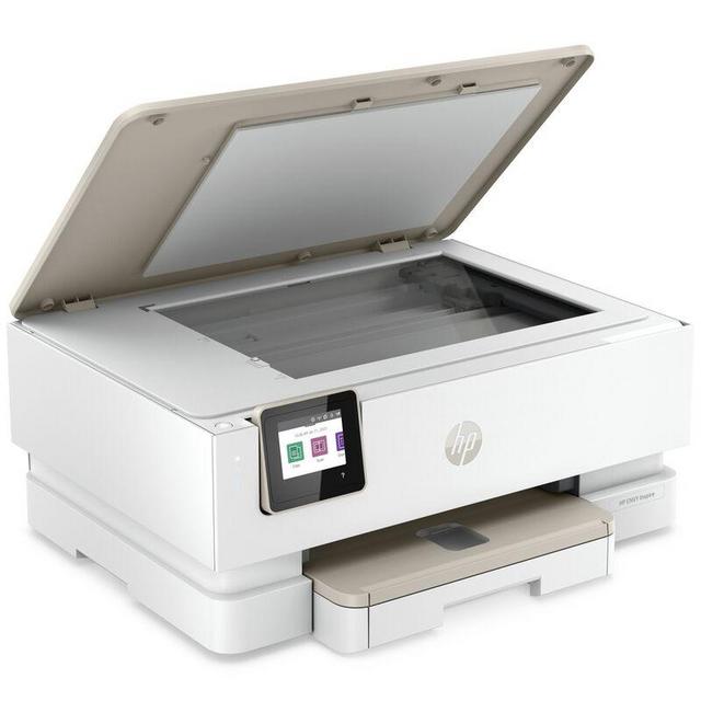 HP - ENVY Inspire 7255e Wireless All-In-One Inkjet Photo Printer with 3 months of Instant Ink included with HP+ - White & Sandstone