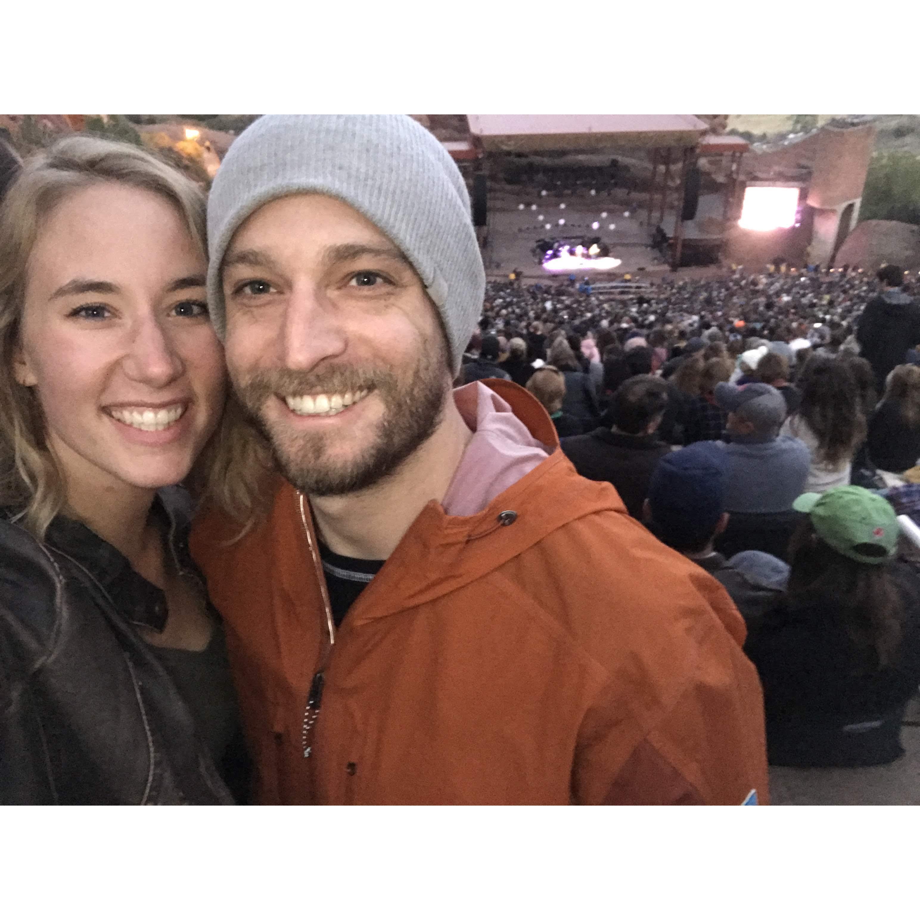 Kenzie's first Red Rocks show