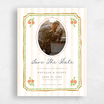 Orange Photo Wedding Save the Date - Jardine Photo