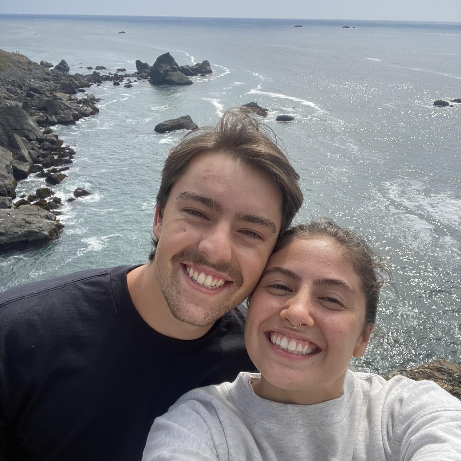 On top of Wedding Rock at Trinidad!