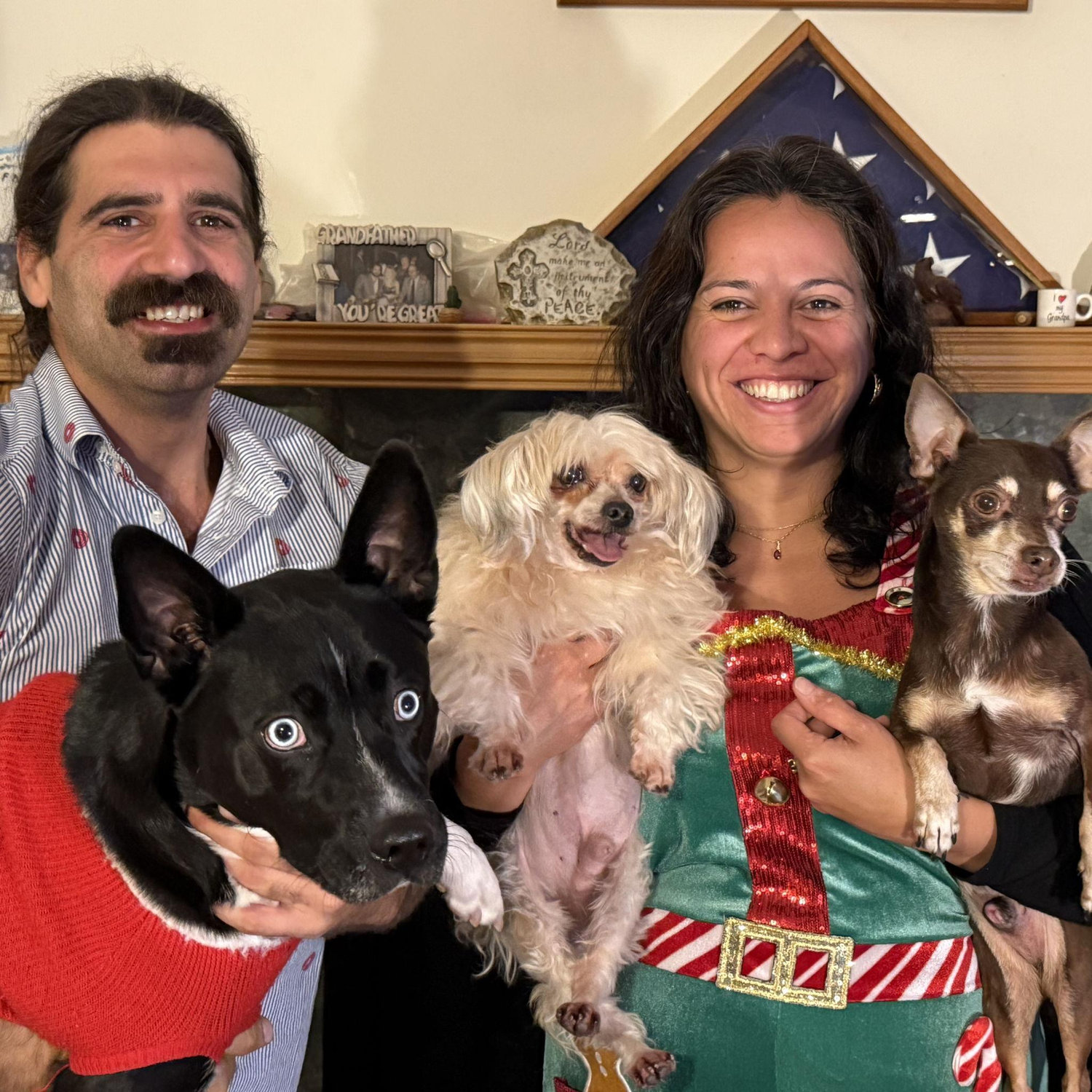 The whole fam - Cooper in the middle passed away Feb 2026. Rest in peace.