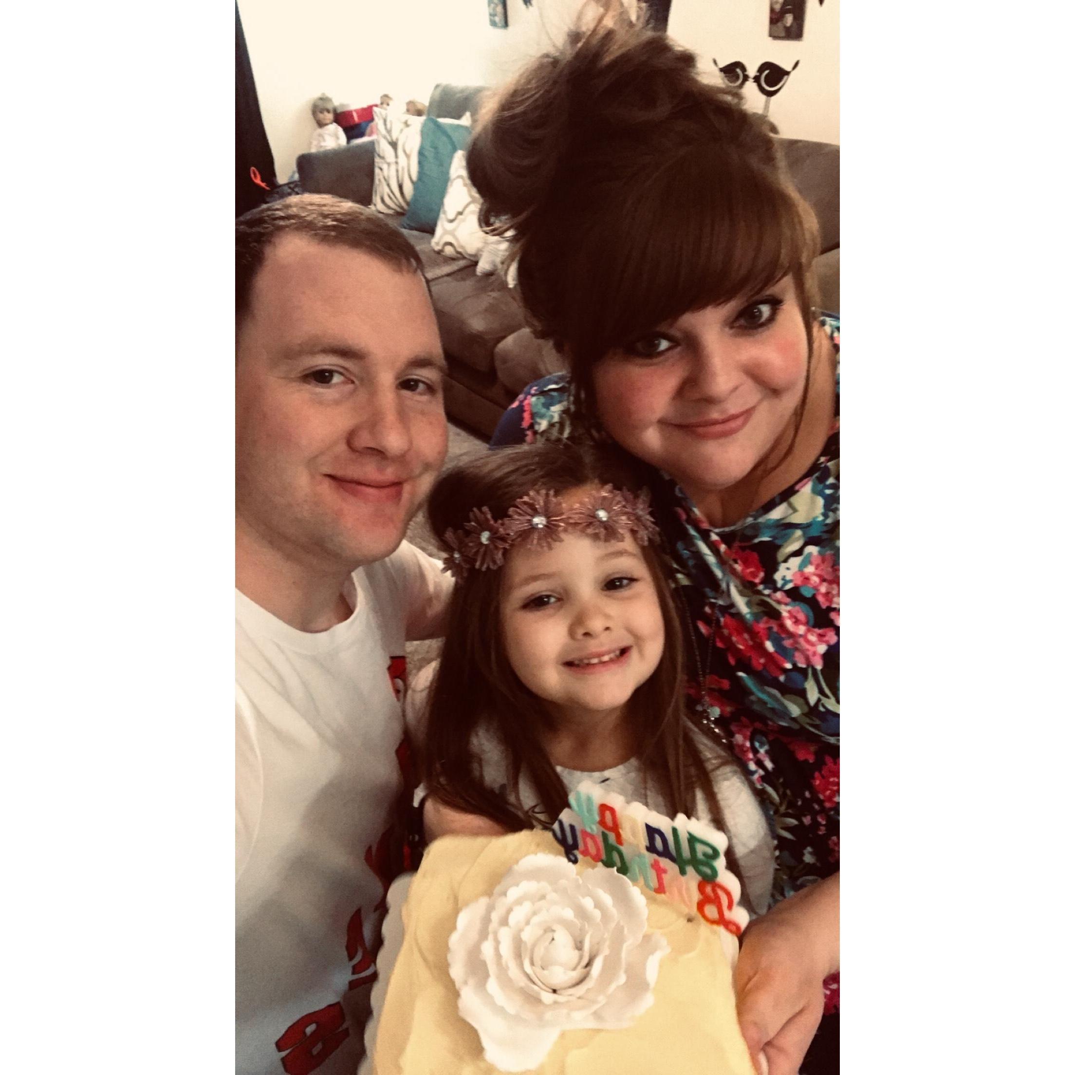 My first birthday party with my 2 loves.