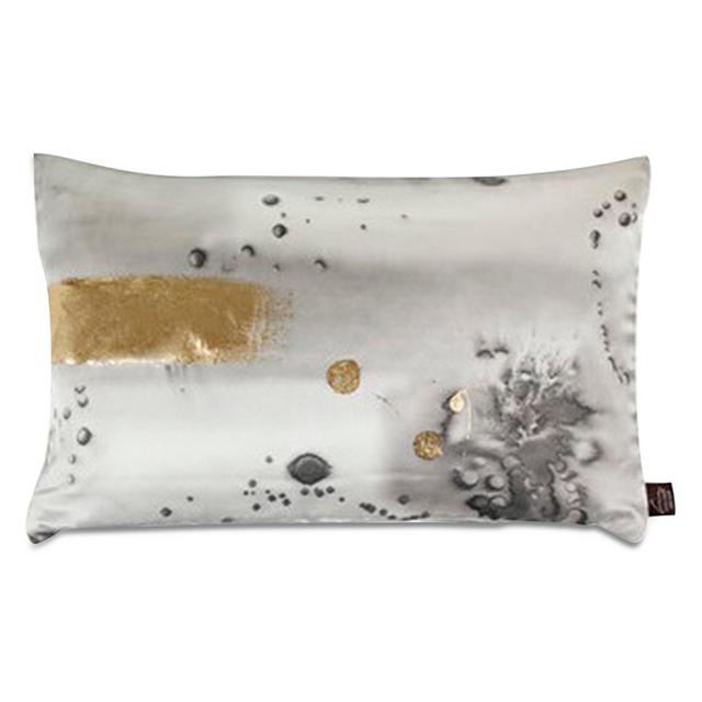 Aviva Stanoff Stardust Charcoal & Gold Tone Decorative Pillow, 12" x 20"