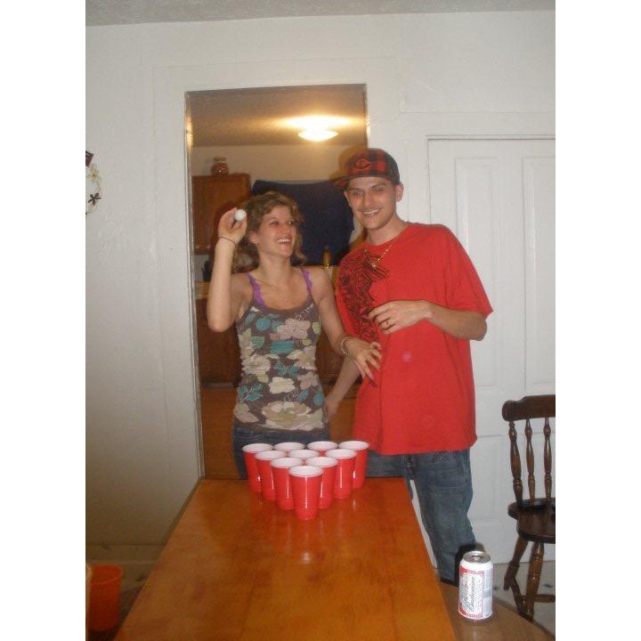 Our first Time playing beer bong