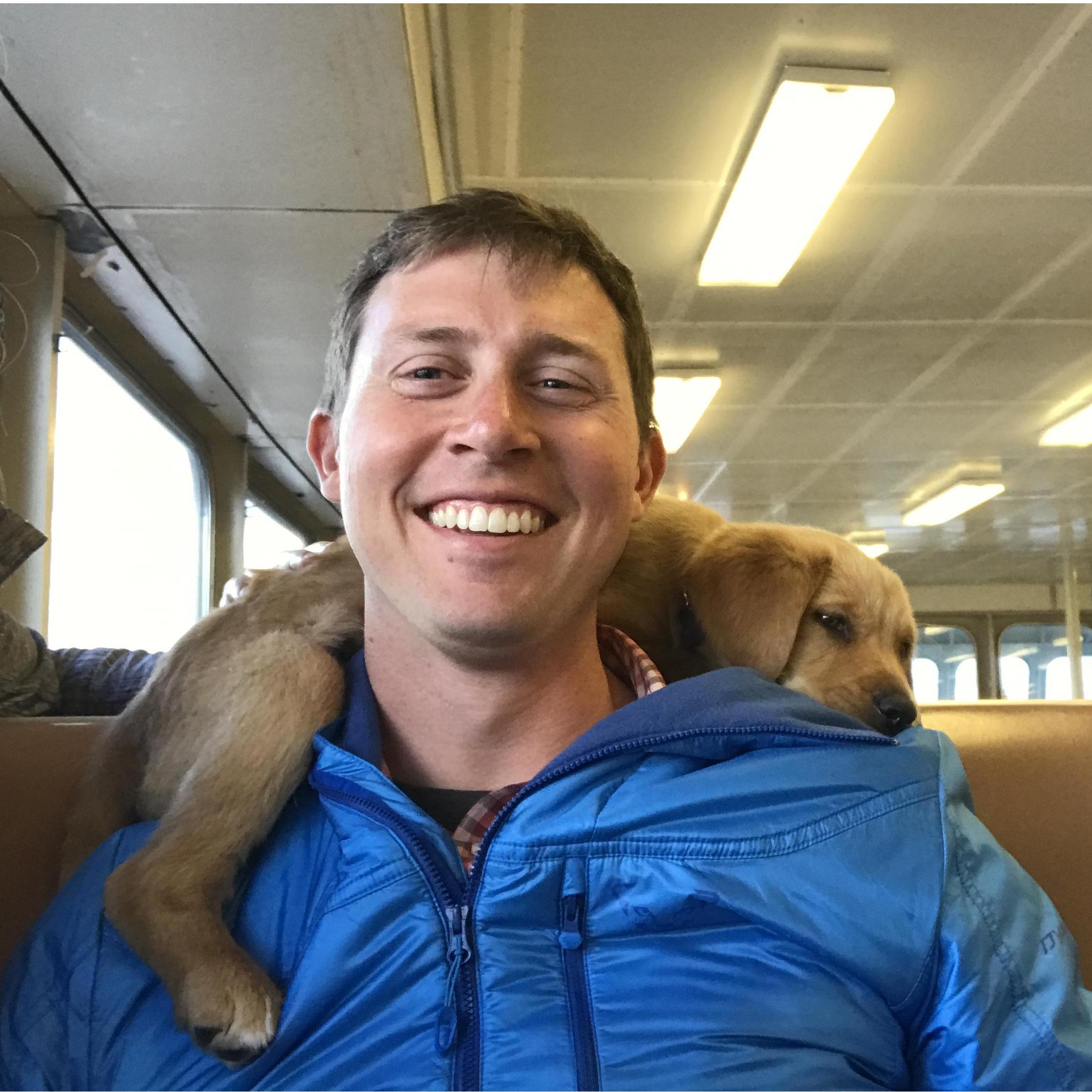 Tucker's first ferry ride!