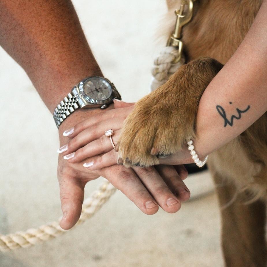 Oaklynn Mae had to be included in our engagement photos