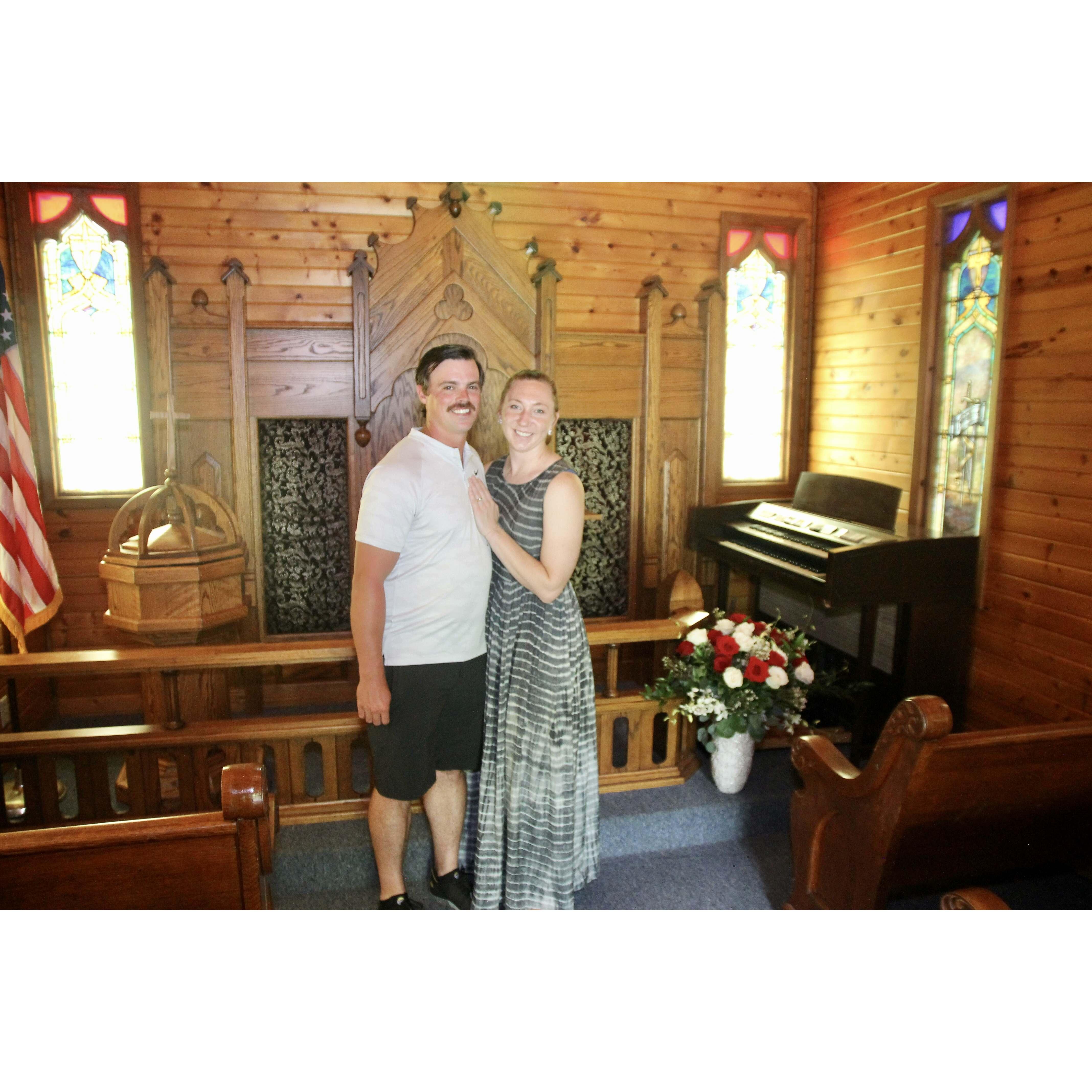 Engagement in my grandfather's chapel.