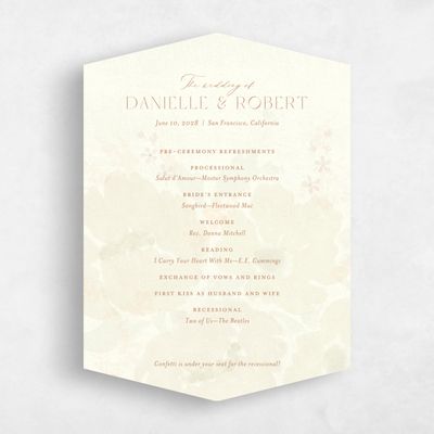 Yellow Diamond Wedding Program - Elidure