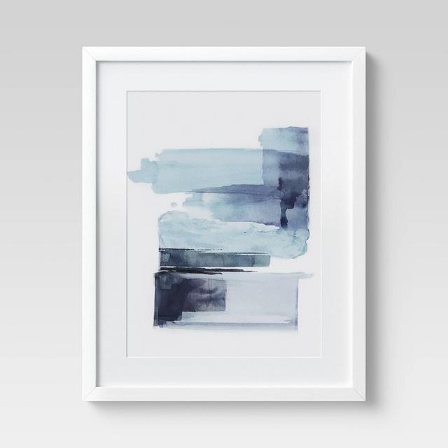 16" x 20" Watercolor Brushstroke Abstract Blue - Project 62™