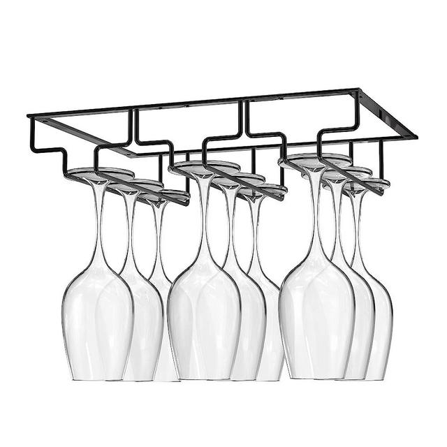 Bewitch Wine Glass Rack under Cabinet,Wine Stemware Holder,Metal Wine Glasses Hanger for Cabinet Kitchen Bar,Glasses Storage Hanger(3 Rows)