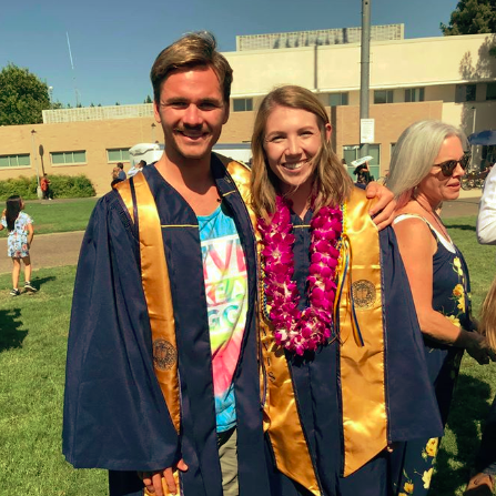 Graduation from UC Davis in Spring, 2019