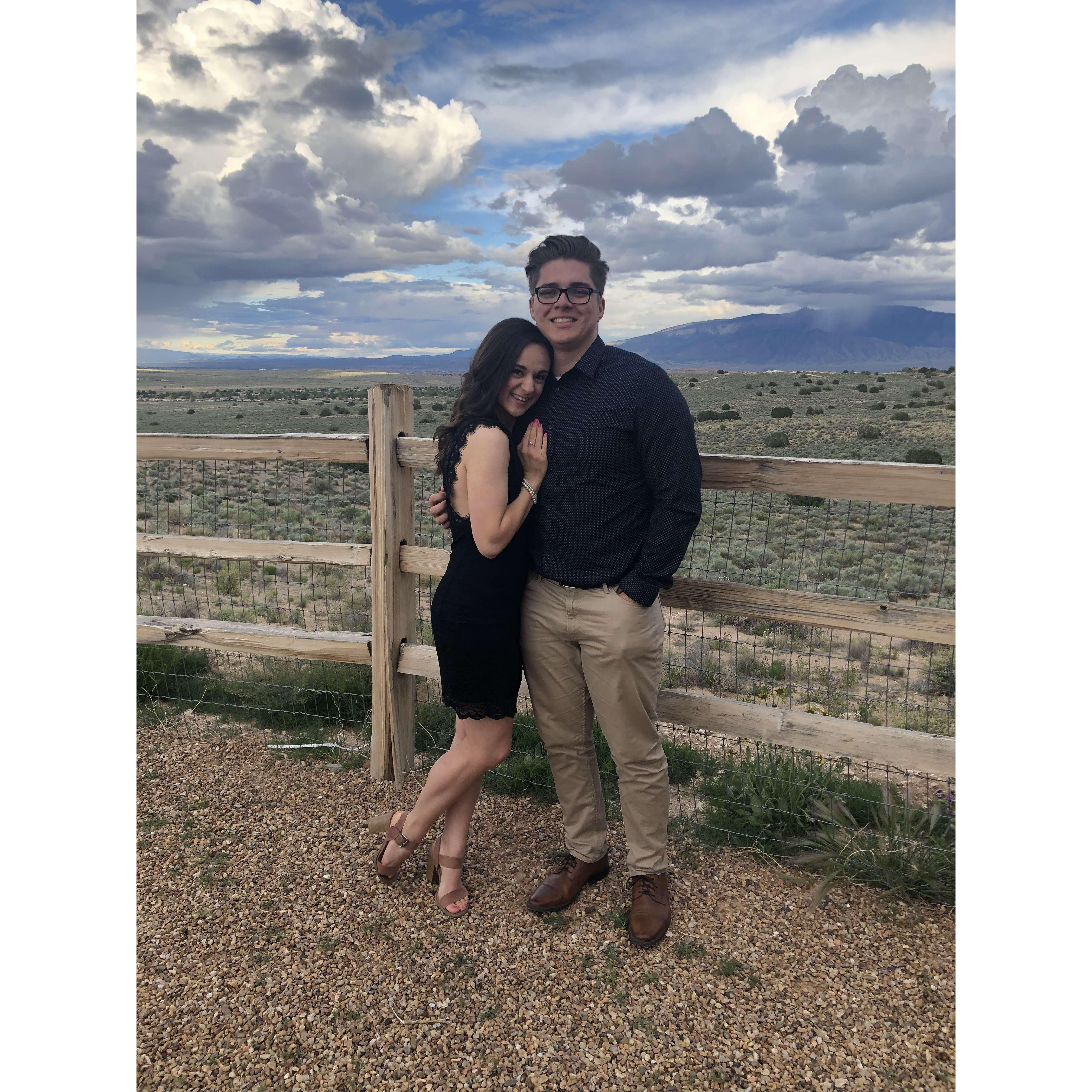 We never miss an opportunity to take a photo against the Sandias🥰