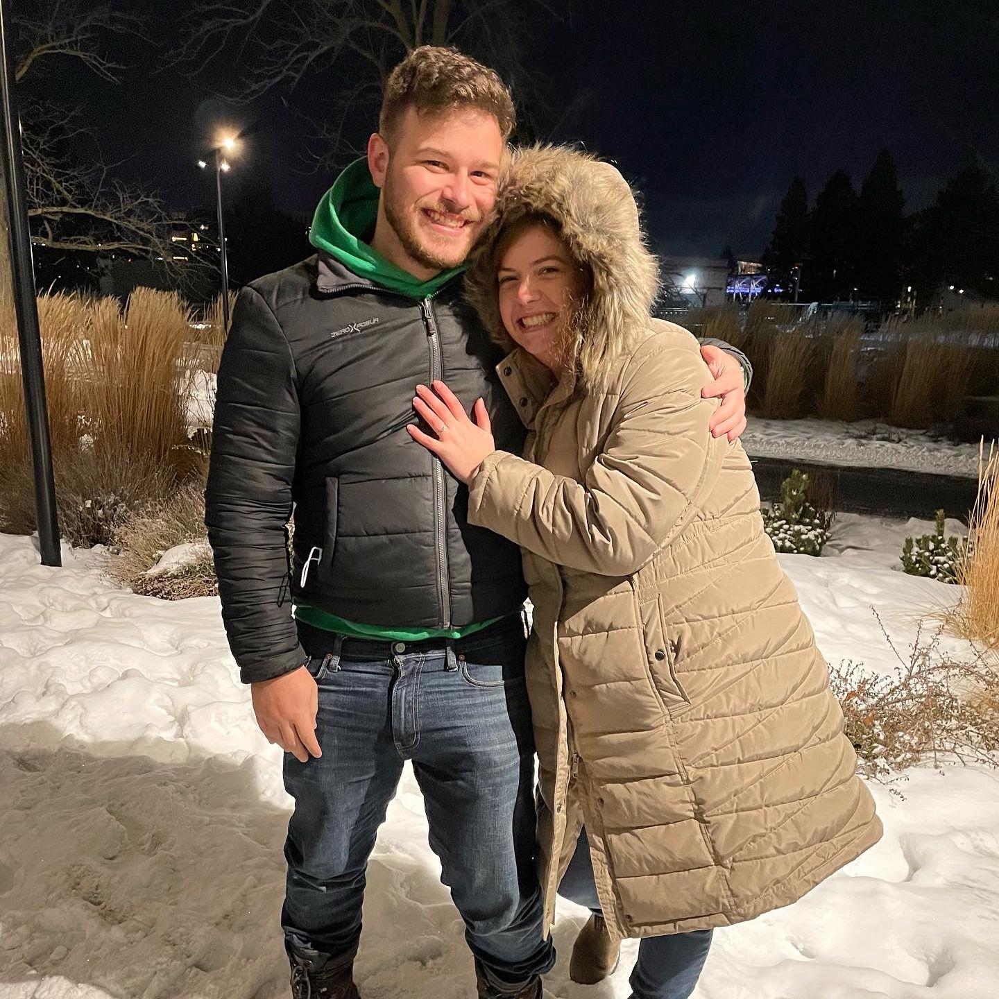 December 2021: Drew proposes!