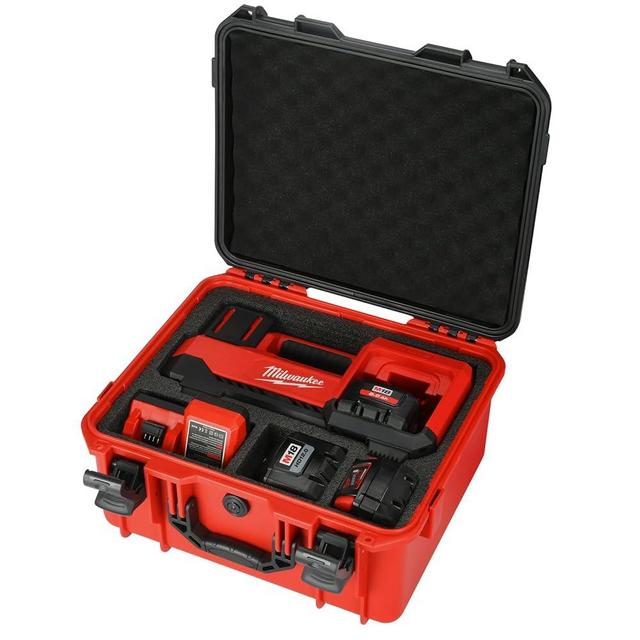 Air Compressor Case for Milwaukee Inflator: Waterproof Hard Cases for Milwaukee M18 Cordless Tire Inflator 2848-20, Air Pump Storage Box for Milwauke Tool | 3.0 to 12.0Ah Battery | Charger (Case Only)