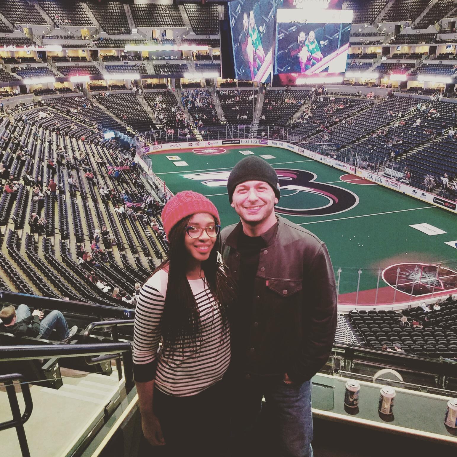 At the Denver Mammoth lacrosse game