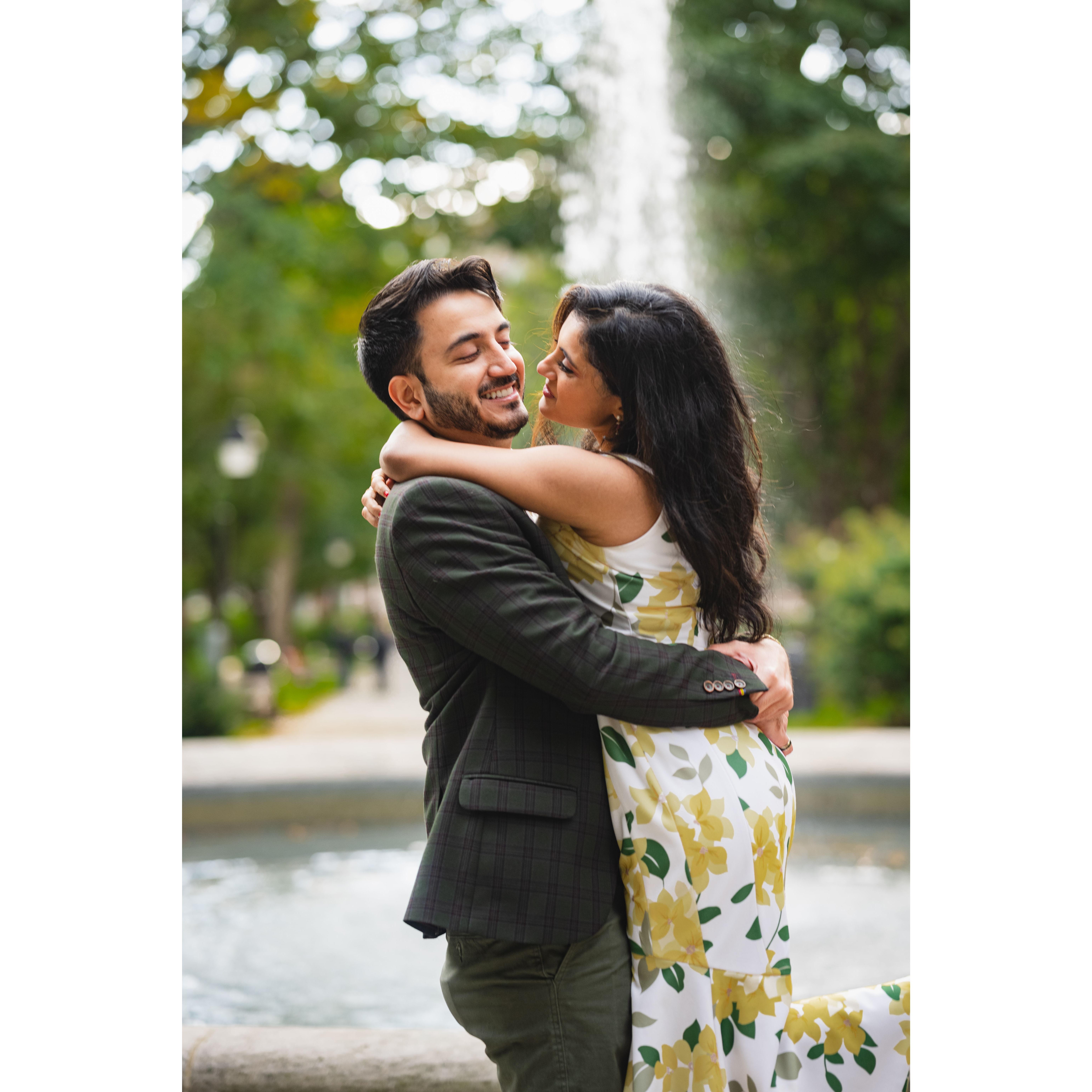 The photoshoot after popping the question