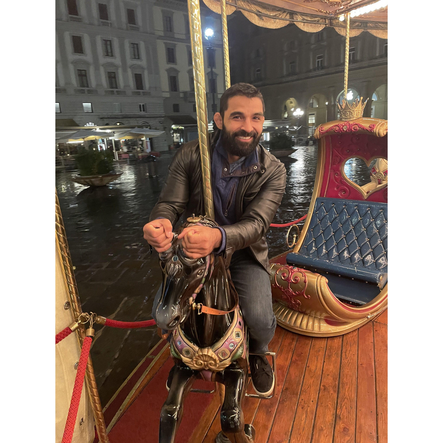 A little fun in Florence on a rainy evening!