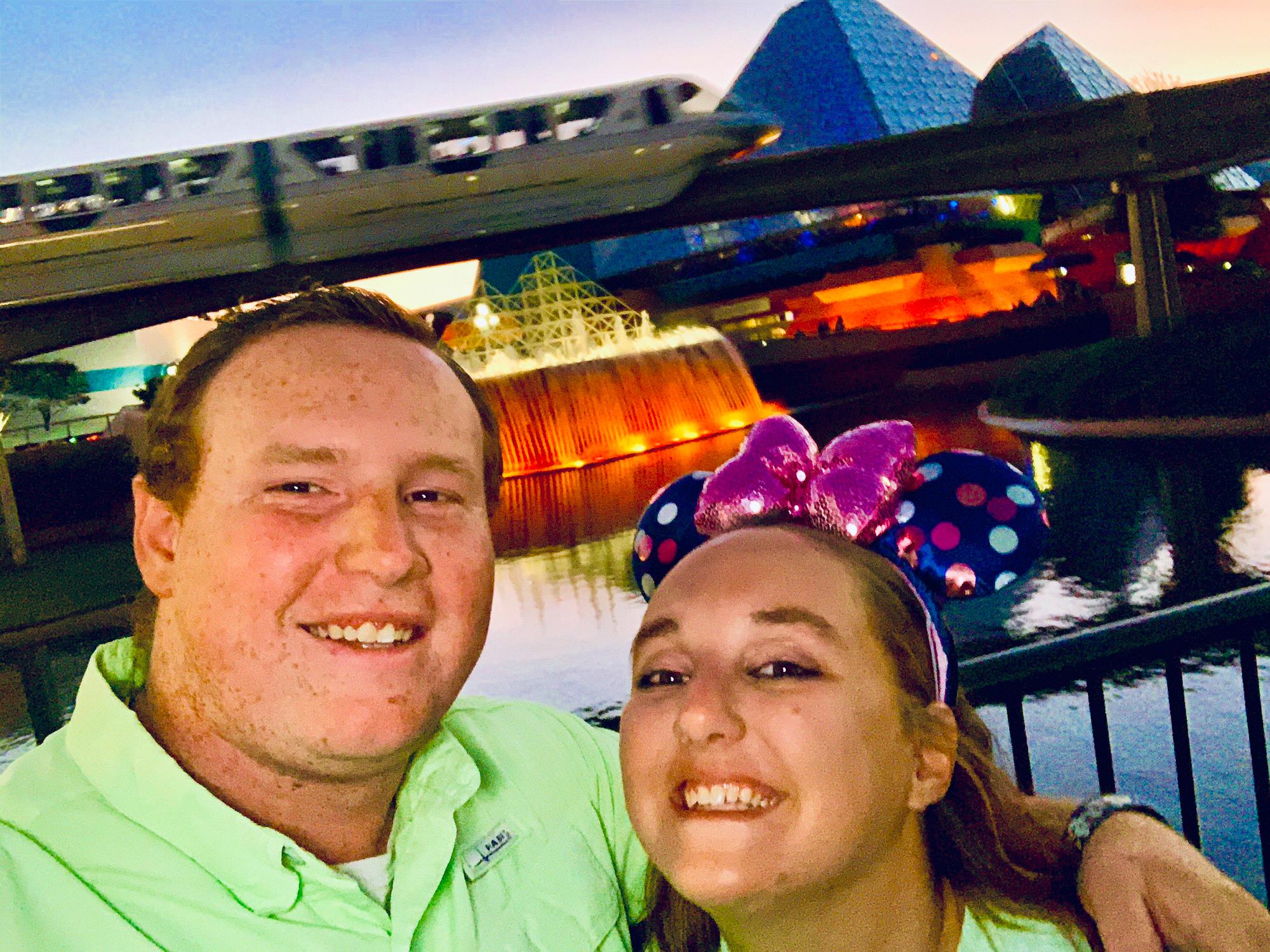 We were just taking pictures, and I got the monorail in the background on the first try!