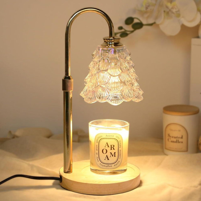 GEEZO Fragrance Candle Warmer Lamp，Electric Candle Warmer with Timer & Dimmer，Mom Christmas Birthday Gifts for Women, House Warming Gifts New Home Bedroom Decor