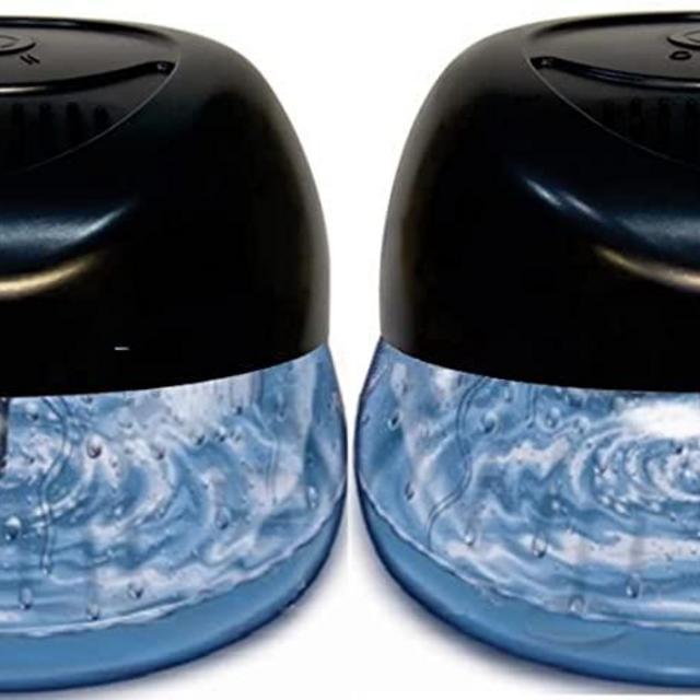 Bluonics 2-Pack Fresh Aire Water Based Revitalizer. Black Color with 6 LED Color Changing Lights